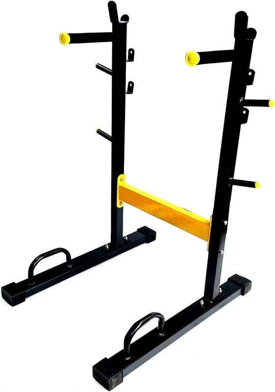 Spancare 4 in 1 Dip Stand, bar Holder, Plate Holder and Push up Stand for Home Gym spancare