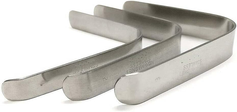 span Stainless Steel L-Shape Tongue Depressor (Set of 3 Pieces) spancare