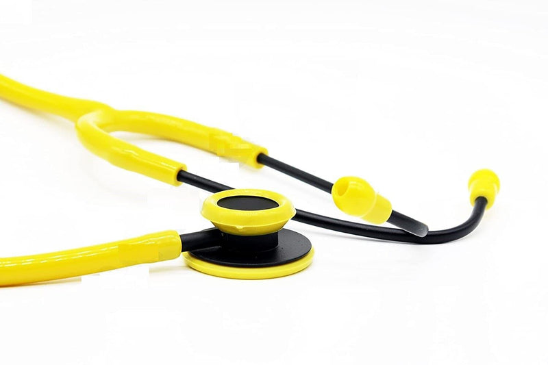 Spancare Yellow Stethoscope for Doctors/Medical Student/Nurse Special Design Matt Black spancare
