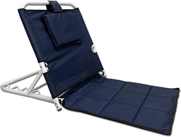 SPANCARE PHARMACEUTICALS Multifunction Foldable 4 Angle Recliner with Neck Back Rest Support Bed Chair for Patients Bed Chair Blue, Polyester