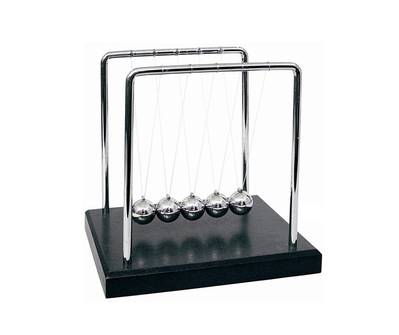 SPANCARE PHARMACEUTICALS Newtons Cradle Balance Balls 7 1/4" - Black Wooden Base spancare