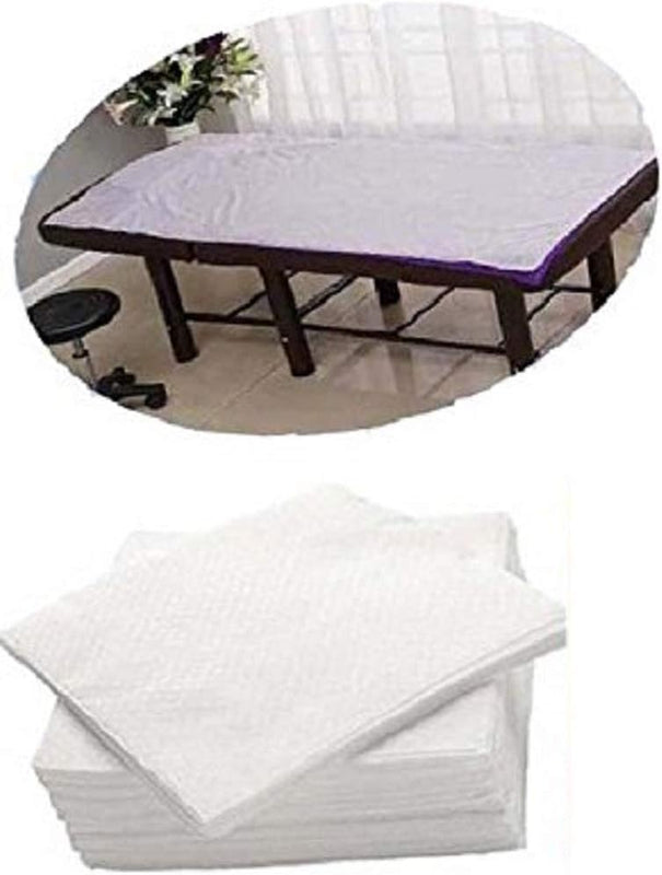 Spancare Disposable Bedsheet for Spa, Massage, Salon, Hotel, Clinic (White, 31inch X 72inch) (10) spancare