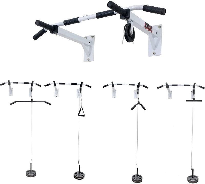 Spancare U Bar and Solid, Pull Up Bar Wall Mounted Chin Up Bar with Lats Bar, Tricep Bar spancare