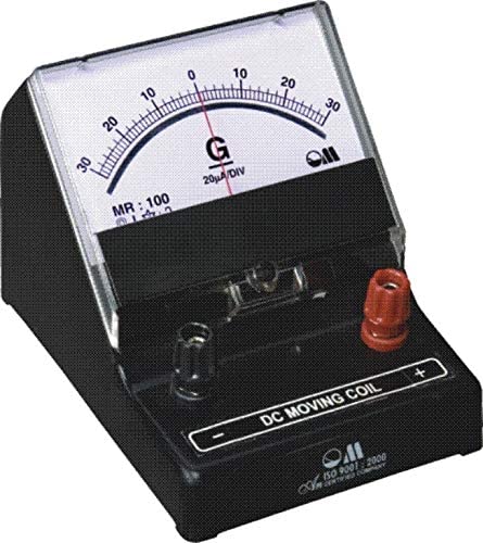 Moving Coil Galvanometer 30-0-30 Desk Stand Black