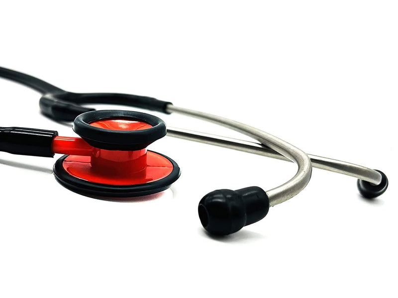 Spancare Red Stethoscope for Doctor,Student, Clinician, Waterproof Black Matte spancare