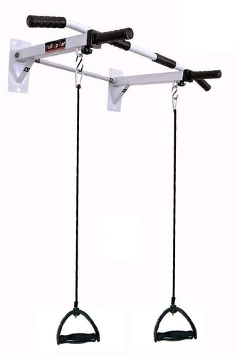 Pull Up Bar Wall Mounted Chin Up Bar with 2 Ropes with Handles Gym Accessories