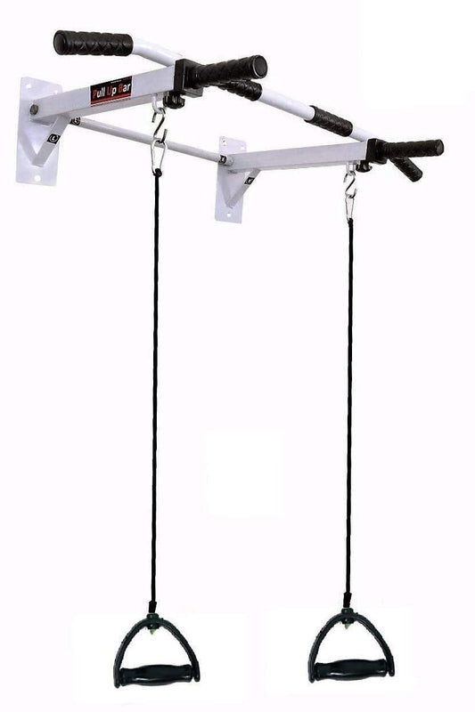Pull Up Bar Wall Mounted Chin Up Bar with 2 Ropes with Handles Gym Accessories spancare