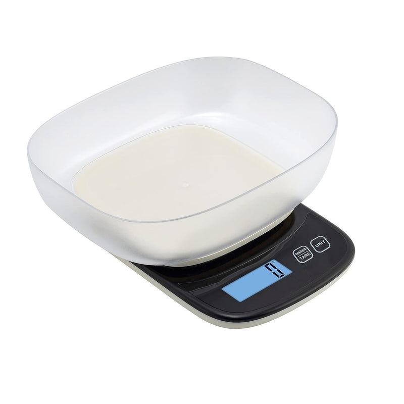 SPANCARE PHARMACEUTICALS "Digital Kitchen Weighing Scale & Food Weight Machine for Health, Fitness, Home Baking & Cooking Scale, (Weighing Scale with Bowl) Capacity 10 Kg, 1Gm, Black" spancare