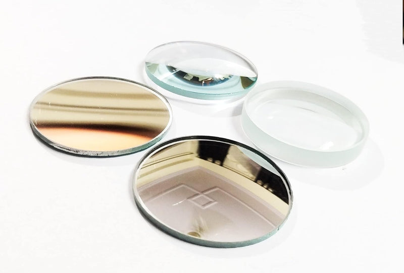 SPANCARE PHARMACEUTICALS Lens and Mirror Set | Set of concave Convex Mirror and concave Convex Lenses. 50mm Diameter spancare