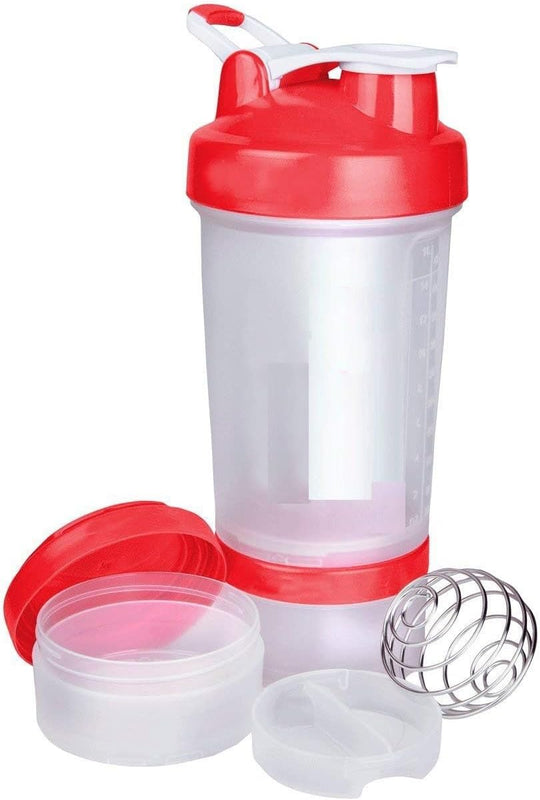 Protein Shaker Cup with Twist N' Lock Storage Containers, 500ml (Pack of 2) spancare