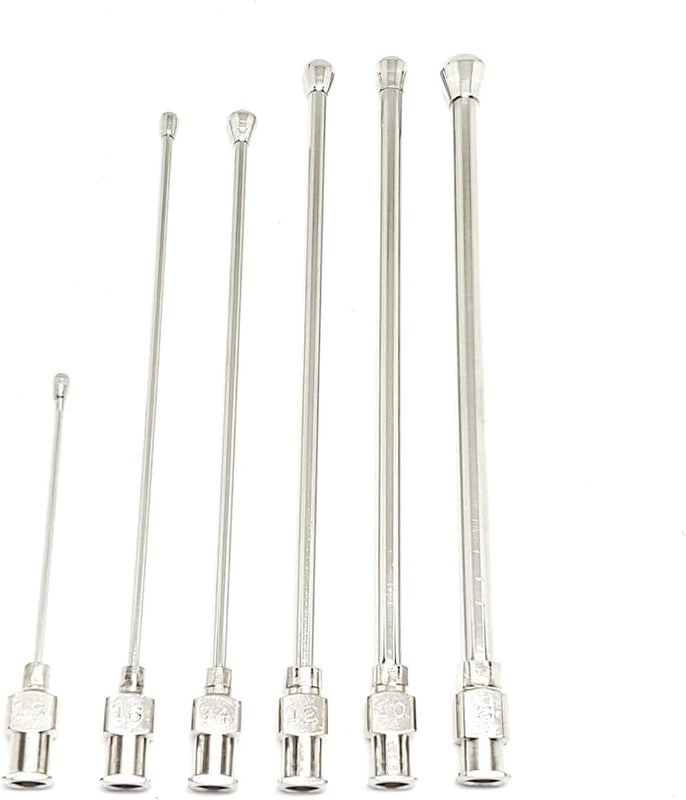 Spancare Pharmaceuticals Stainless Steel Feeding Needles for Bird| Round Ball Tip | Straight | for Veterinary Use spancare