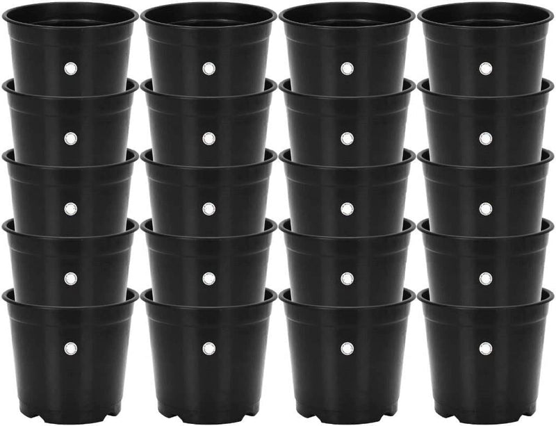 Spancare Garden 6 Plastic Plants Nursery Seedlings/Pots, Black, 15 x 15 x 14 cm, 20 Piece spancare