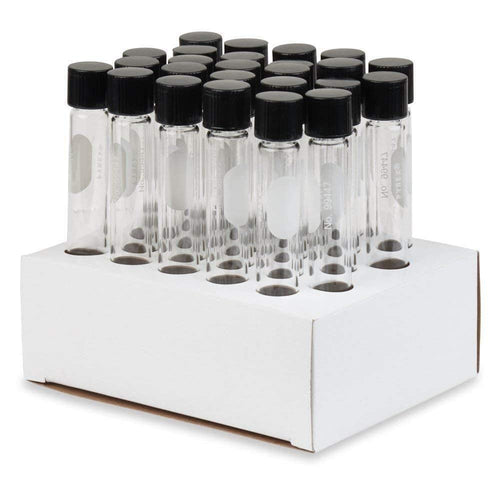 Spancare Borosilicate Test Tube with Screw Cap and Rubber Tubes (5ml, Pack of 50)