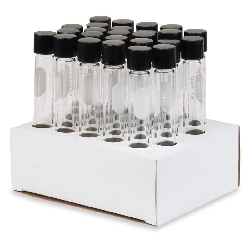 Spancare Borosilicate Test Tube with Screw Cap and Rubber Tubes (5ml, Pack of 50) spancare