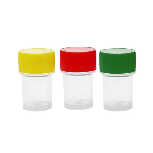 Homeo Plastic Vials – 144 Half Dram Clear Bottles with Caps