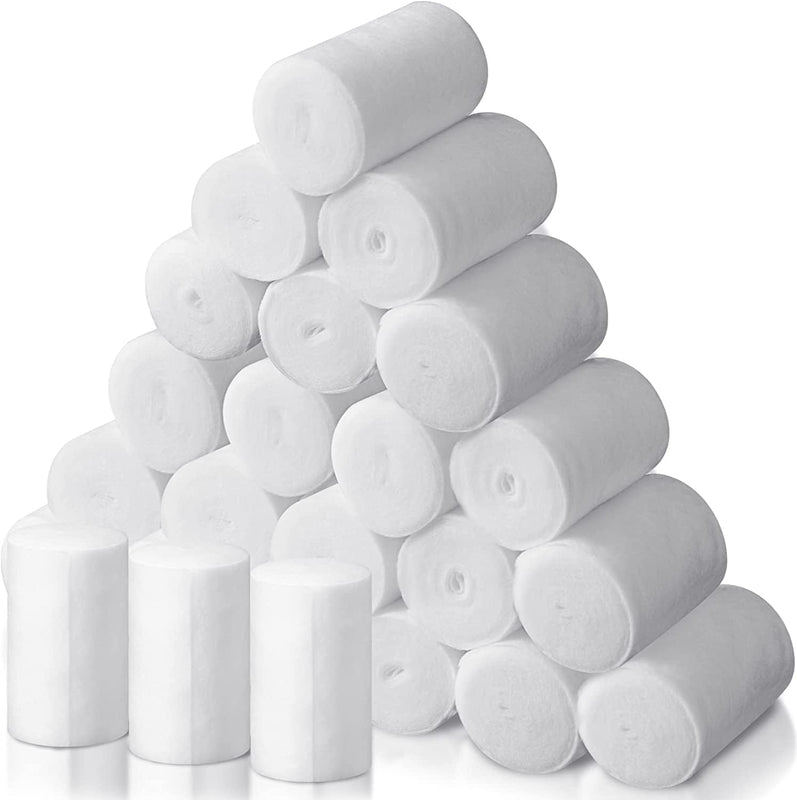 Spancare Pharmaceutical 24 Rolls Cast Padding Wrap 4 Inch x 8.9 ft Individual Pack Cotton Undercast Padding Cotton Roll Cotton Wrap Bandage with Plaster Soft, White spancare