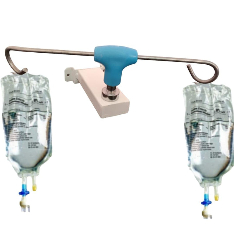 SPANCARE PHARMACEUTICALS Saline Stand Wall Mount 2 Hook for Hospital, ICU, Clinics, Labs IV Saline Bags (Saline Stand Wall Mount Pack of 1) spancare