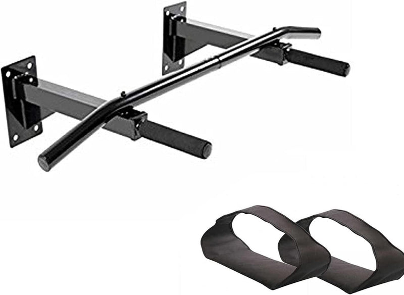 Spancare Home Gym Wall Mounting Pull Up Fitness Accessory Chin up Bar with Ab Straps spancare