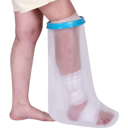 Spancare Pharmaceutical Waterproof Leg Cast Cover For Shower & Bath,Reusable Sealed Watertight Cast Protector (Leg Cast Protector),Fracture,One Size, clear