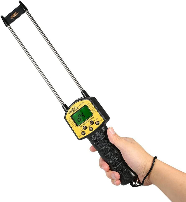 Smart Sensor Ar991 Digital LCD Grain Moisture Meter for Wheat, Corn, Rice, Peanut, Soybeans, Gauge, Hay, Moisture, Wood, Digital, Probe, Bales, Corn, Firewood spancare