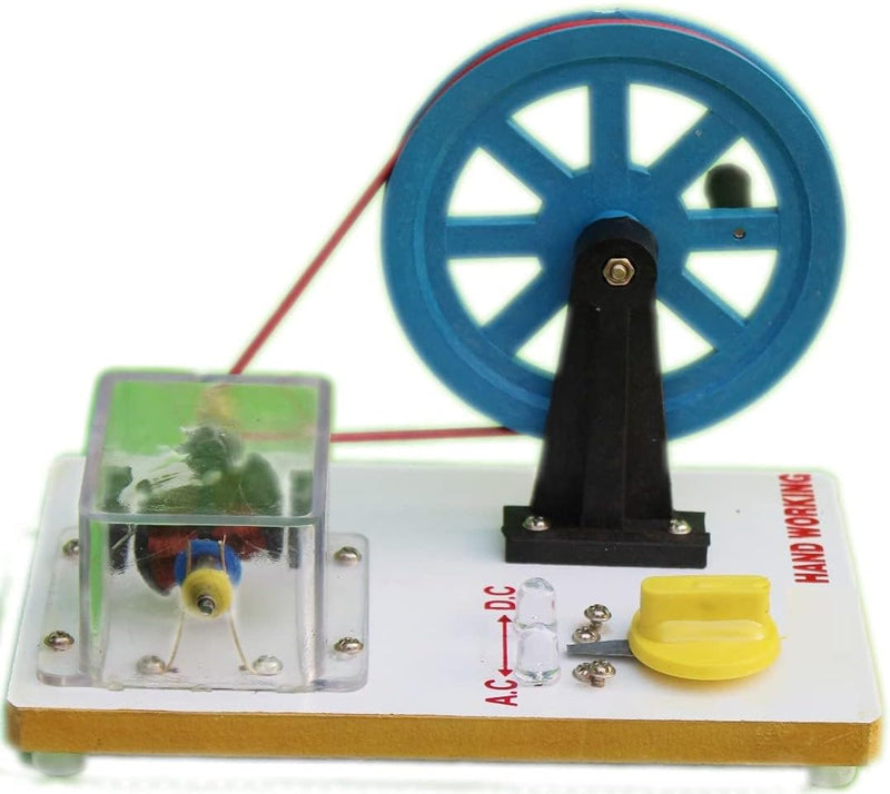 spancare pharmaceuticals ac dc Generator Working Model for Demonstartion of The Current Generation and Electric Motor in Physics lab Experiments in School or Classroom spancare