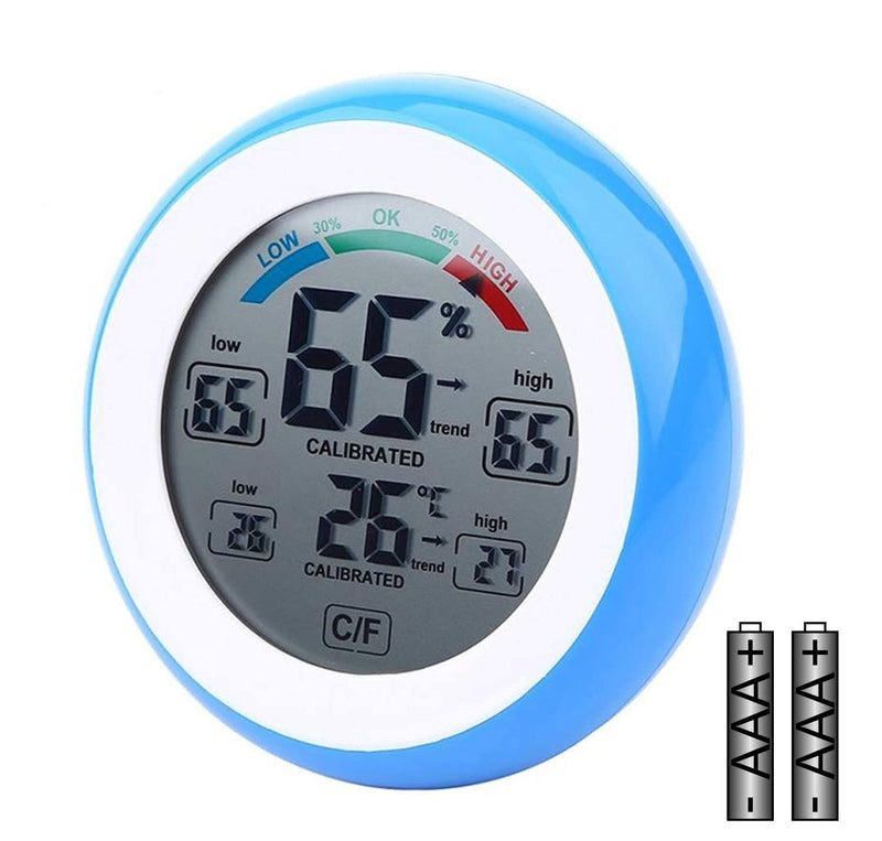Spancare Digital Touch Screen Weather Station, Thermometer Hygrometer for Indoor, (Blue) spancare