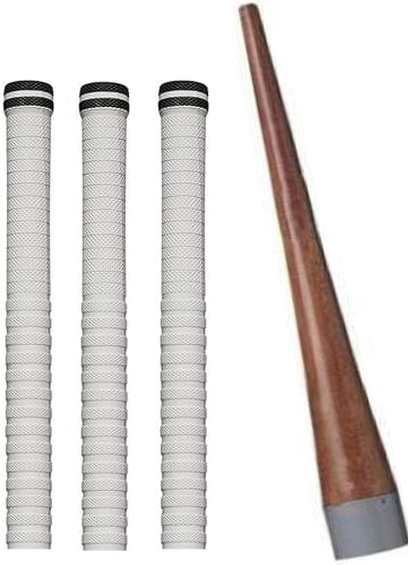SPANCARE PHARMACEUTICALS Cricket Bat White Grip + One Wooden Cone (Gripper) Extra Tacky Towel Grip (Pack of 3) spancare