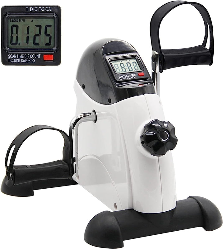 Spancare Pharmaceuticals Pedal Exercise Mini Bike Max Portable Cycle Under Desk Bike Pedal Exerciser for Foot and Arm, Home & Gym Fitness Equipment with Adjustable Resistance & LCD Monitor spancare
