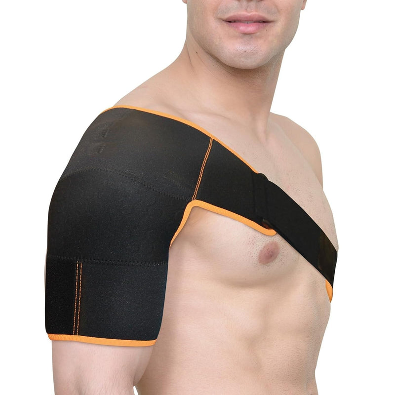 SPANCARE PHARMACEUTICALS Shoulder Support Double Lock, Neoprene Compression for Stability & Comfort | Adjustable Shoulder Brace - Universal Size, 1 Unit spancare
