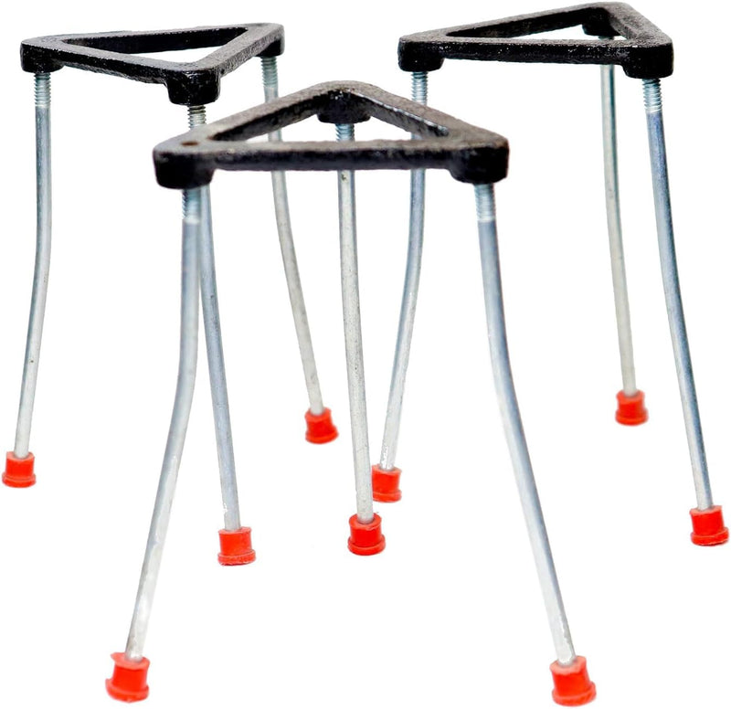Tripod Iron Stand for Lab Pack of 3 with Wire Gauge