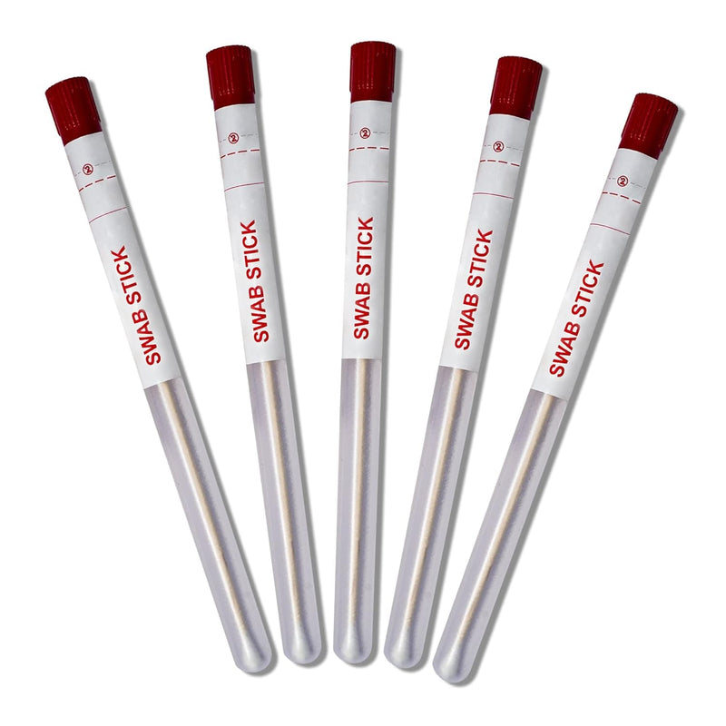 SPANCARE PHARMACEUTICALS Wooden Sterilized Swab Sticks in Plastic Tubes (Pack of 100) spancare