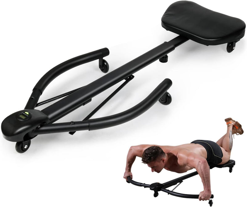 SPANCARE PHARMACEUTICALS Abdominal Trainer Machine, Multifunctional Ab Workout Equipment for Home Gym, Black spancare