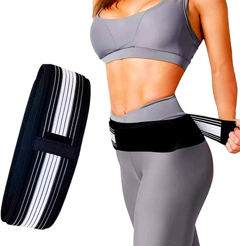 Back Pain Belt - Lower Back Support Brace for Men and Women- Anti-Slip Sciatica Pain Relief - Sacroiliac SI Joint Hip, Pelvic Beltt - Back Pain Belt For Women - REGULAR SIZE (black)