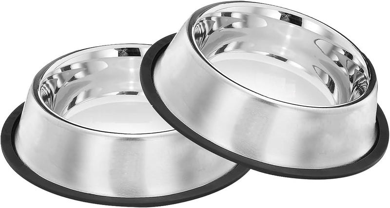 Stainless Steel Dog Bowl (Medium, Set of 2) (700 ml) for Your Loving pet spancare