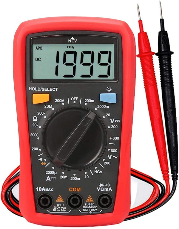 Digital Multimeter with Continuity Buzzer & Test Leads