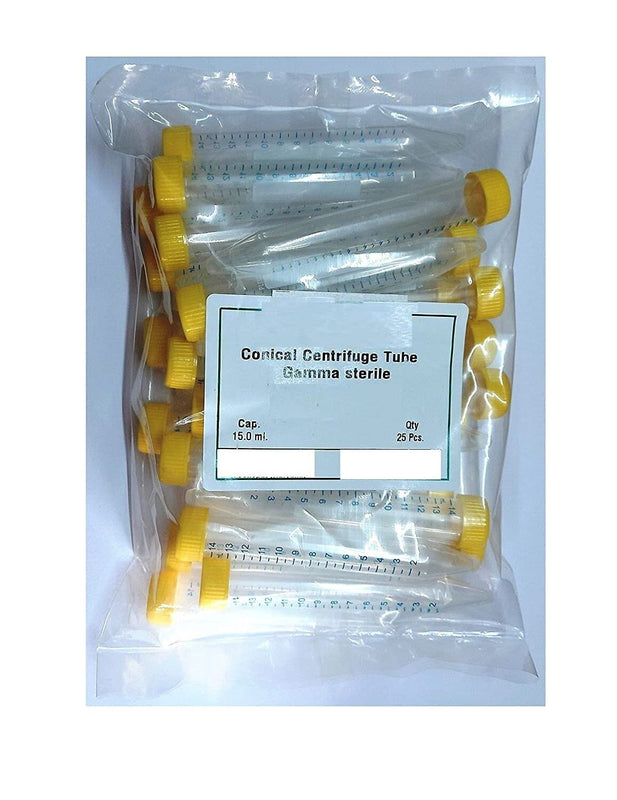 Spancare Conical Centrifuge Tubes Gamma Sterile 15 ml Heavy Metal (Pack of 25 pcs) spancare