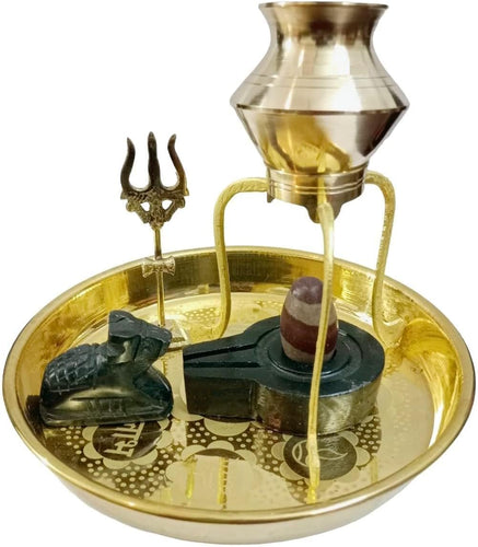 Narmadeshwar Shivling Abhishekam Puja Set with Jaldhara