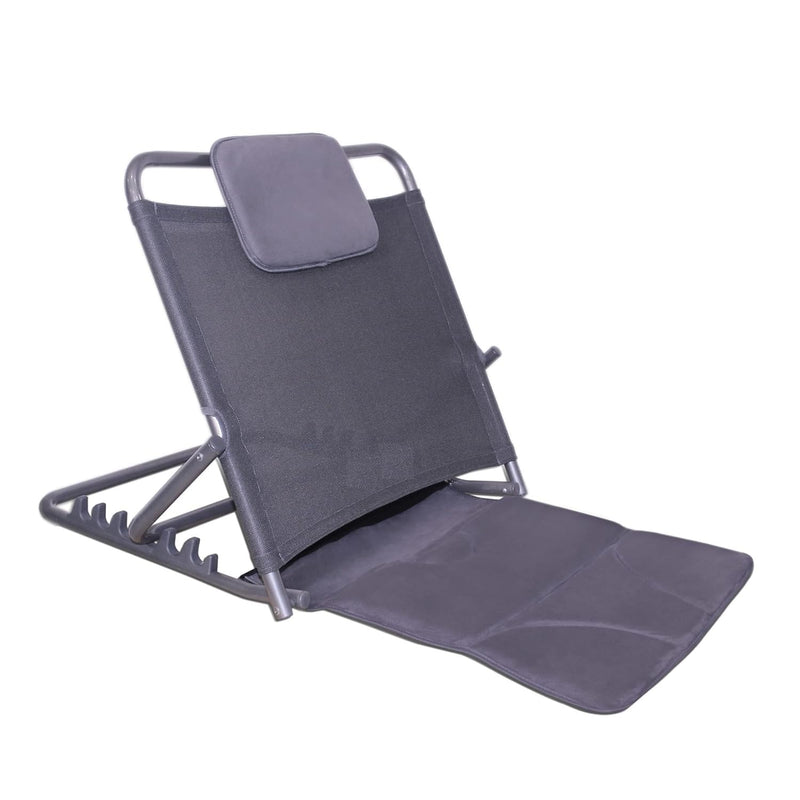 SPANCARE PHARMACEUTICALS Bed Back Rest | Back Rest Bed Chair for Comfort & Support | for Reading & Relaxation | Foldable & Portable | Universal Size, 1 Unit (Grey) spancare