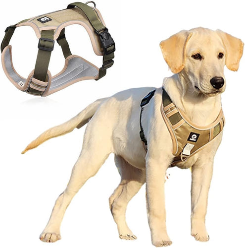 No Pull Dog Harness with Safety Reflective Strip Quick Release Buckle Adjustable Size Easy Control Handle -XL, Recommended Weight: 22.5kg-45kg