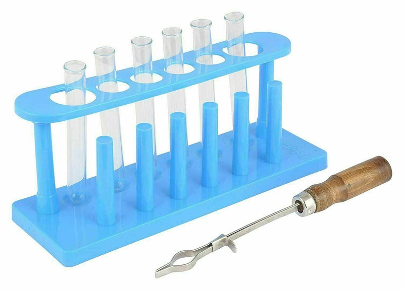 Laboratory Test Tubes Set | 6 pcs with Stand