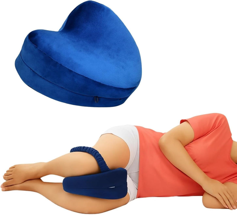 SPANCARE PHARMACEUTICALS Memory Foam Knee Pillow for Sleeping – Orthopedic Side Pillow for Sleeping, Knock Knee Corrector(RENDOM Colour) spancare