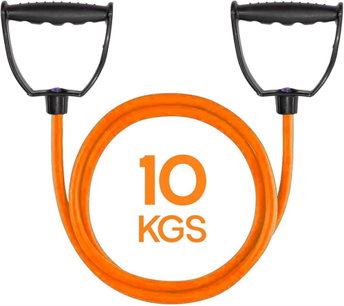 Resistance Toning Tube with Foam Handles for Men (Orange)