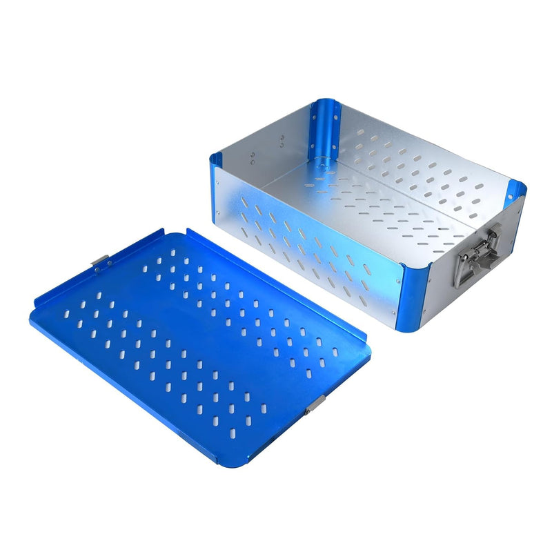 SPANCARE PHARMACEUTICALS Sterilization Tray in Complete Aluminium Alloy wit Dual Locking System Instrument Tray spancare