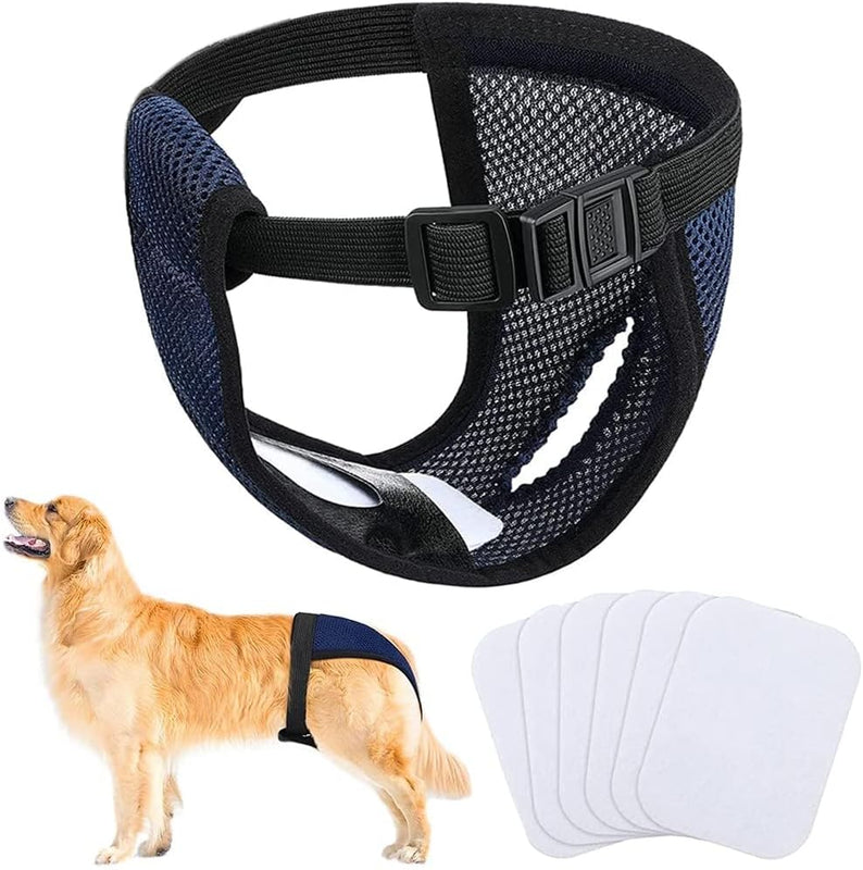 Pet Use Breathable Reusable Female Dogs Diapers with 3 Absorbption Cotton Pad Comfort Reusable Doggy Diapers for Female Dog, Puppy spancare