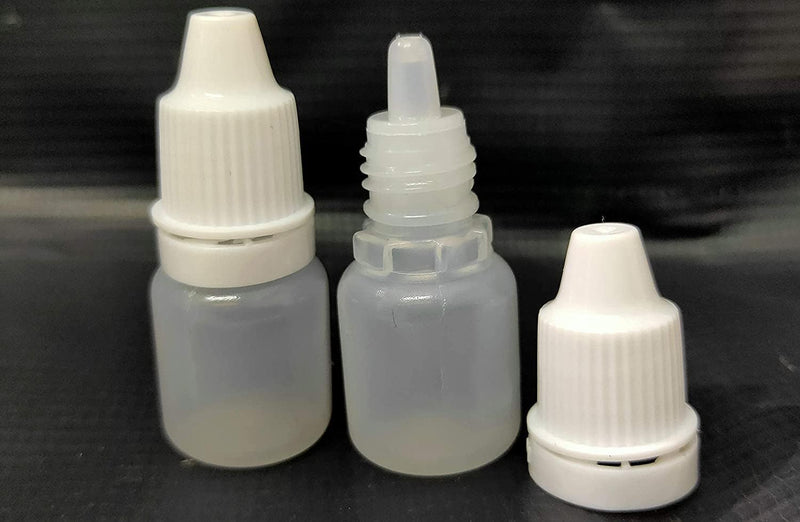 Plastic Sealed Liquid Dropper Bottles with Cap and Inner ( 100 pieces ) For Homeopathic and Ayurvedic (5ml, Opaque) spancare