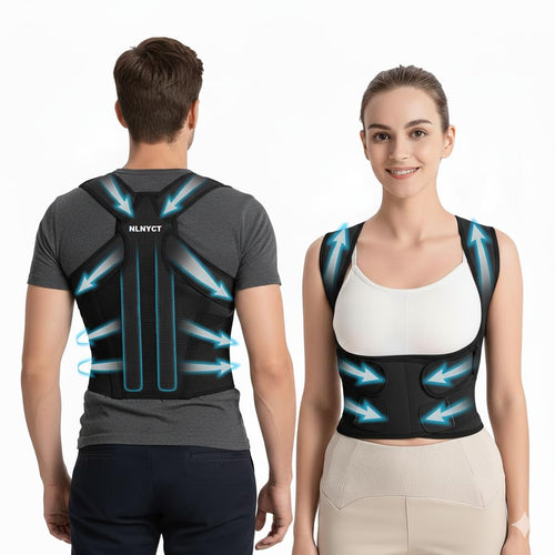 Posture Corrector for Men & Women Back Brace Black