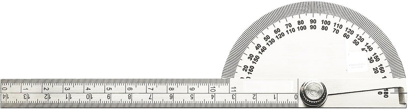 Spancare Head Degree Protractor with 150mm Graduated Arm Polish Finish Metal spancare