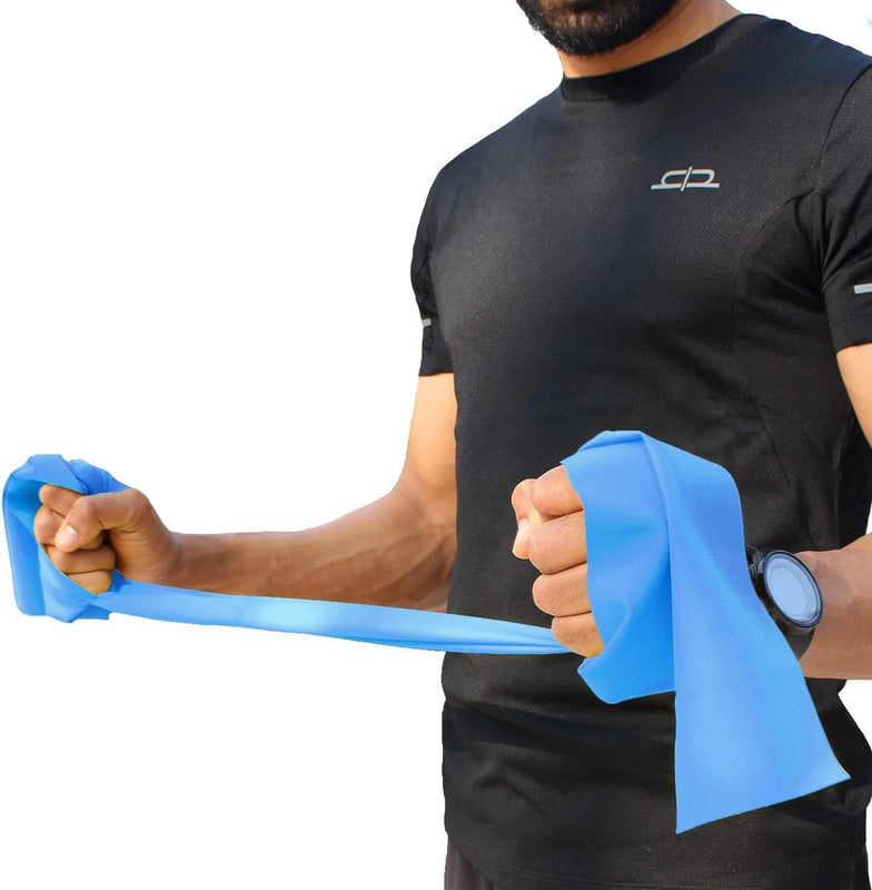 Resistance Band, Anti-Allergic & Tear-Resistant Latex-Free Natural Rubber, Anti-Slip Grip, Exercise Band for Training & Stretching Men & Women, (Size: 150 cm x 10 cm, Set of 1) spancare