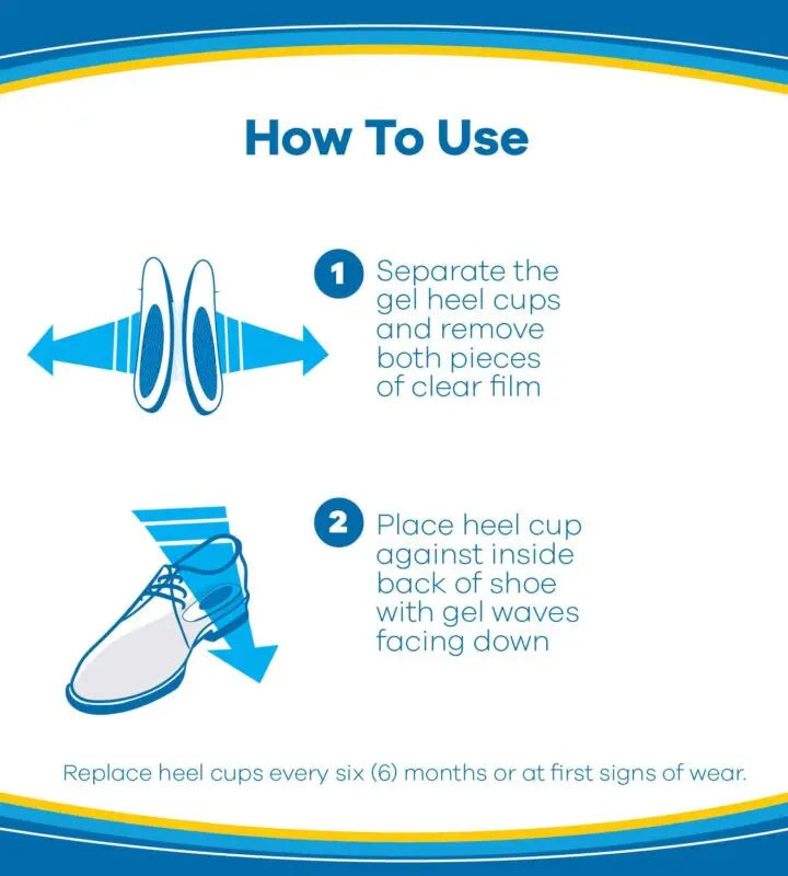 Massaging Gel Heel Cups, Medium, 1 Pair Package spancare