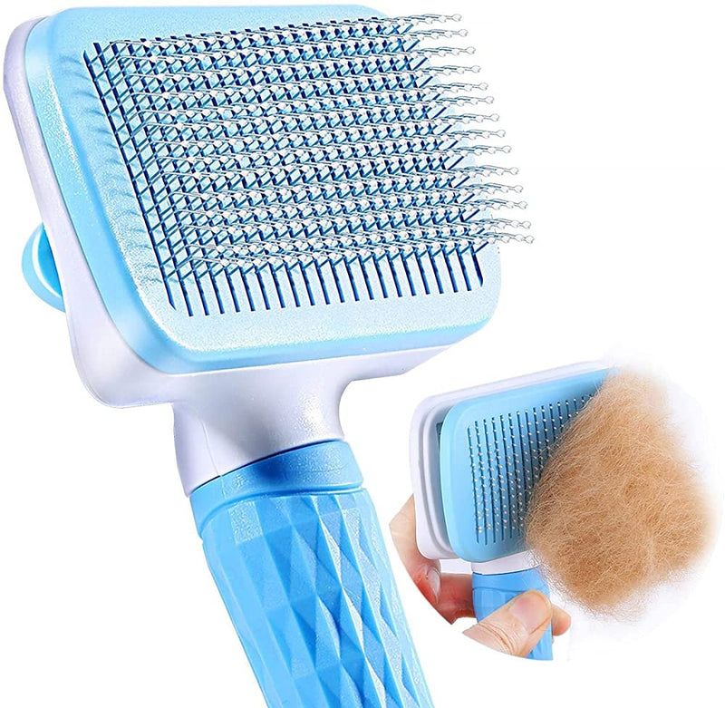 Dog Comb Brush Pet Grooming Brush (Pack of 2) Daily Use to Clean Loose Fur & Dirt Great for Dogs and Cats Deshedding Brush (multicolor) spancare